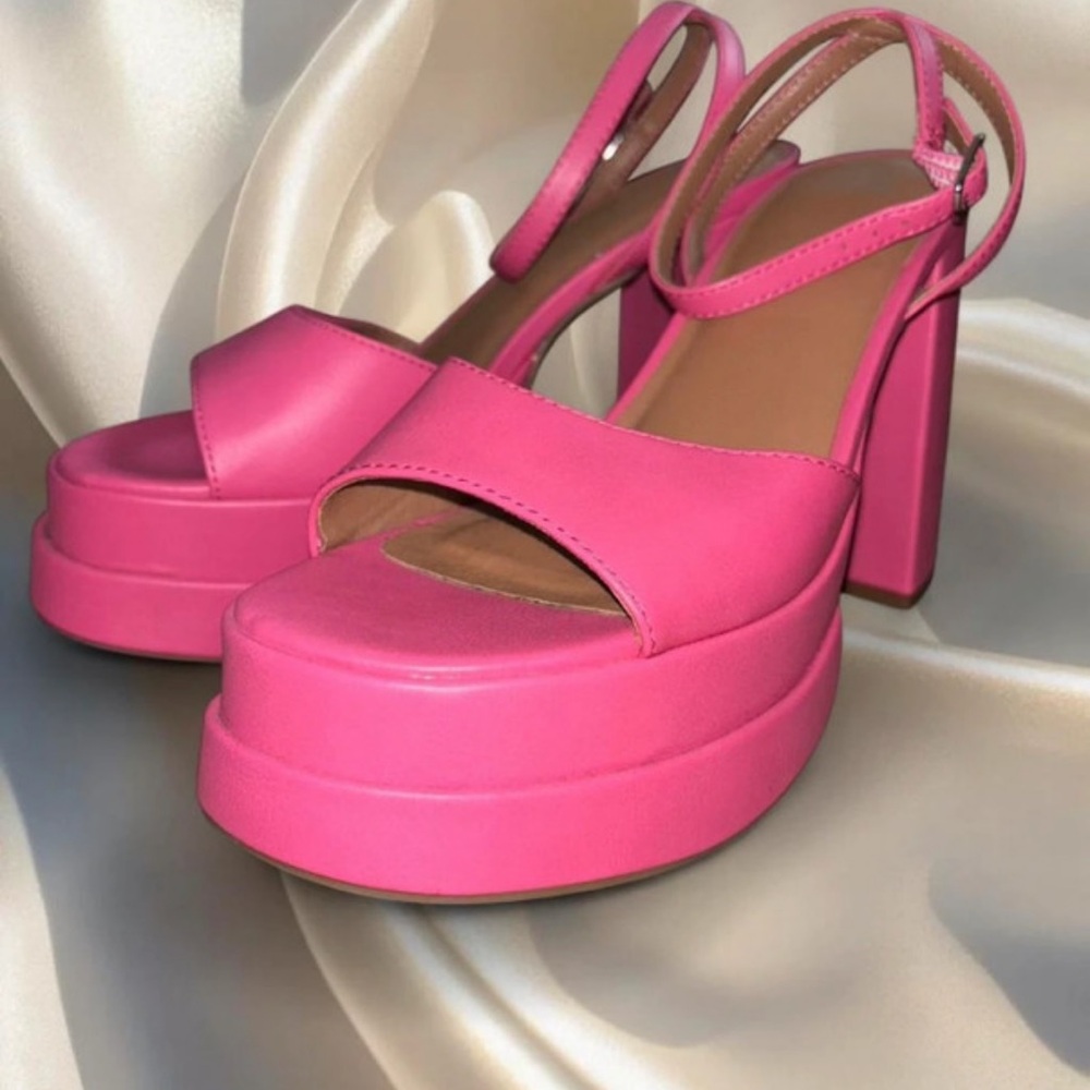 Pink Owl Vibrant Pink Platform Heels